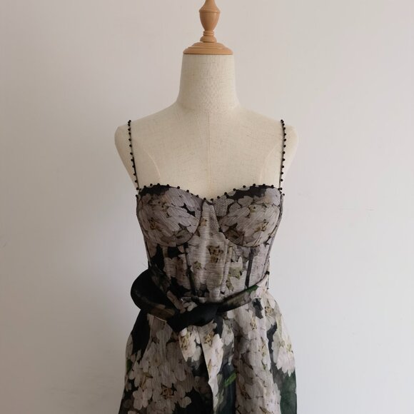 Zimmermann Balance linen and silk bustier dress - Picture 6 of 12